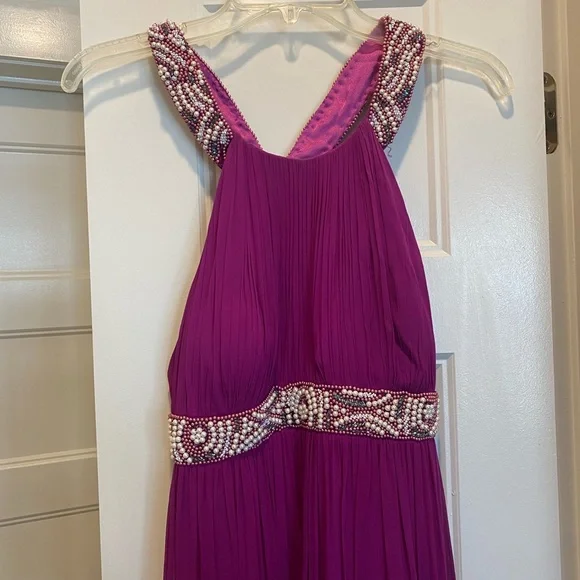 aidan mattox purple dress Armoire